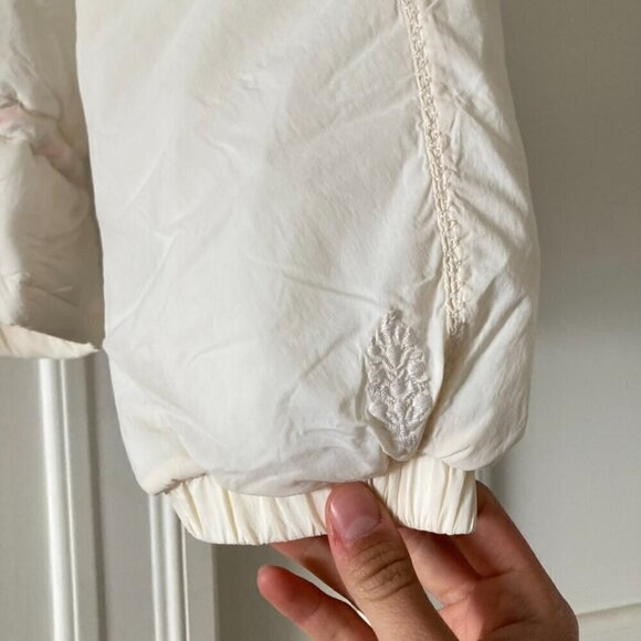 NWT Free People Cares Round And Round Puffer Jacket Ivory Brushed Sail Sz S - Picture 2 of 7